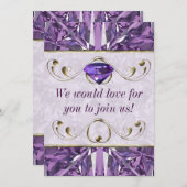 紫の宝石 招待状 (正面/裏面)