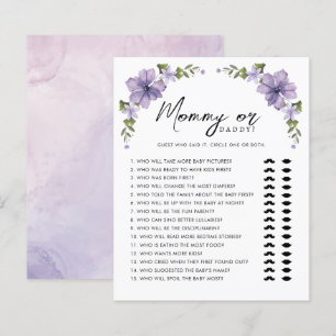 紫の小さなヤミフラワーのママまたはパパのゲーム