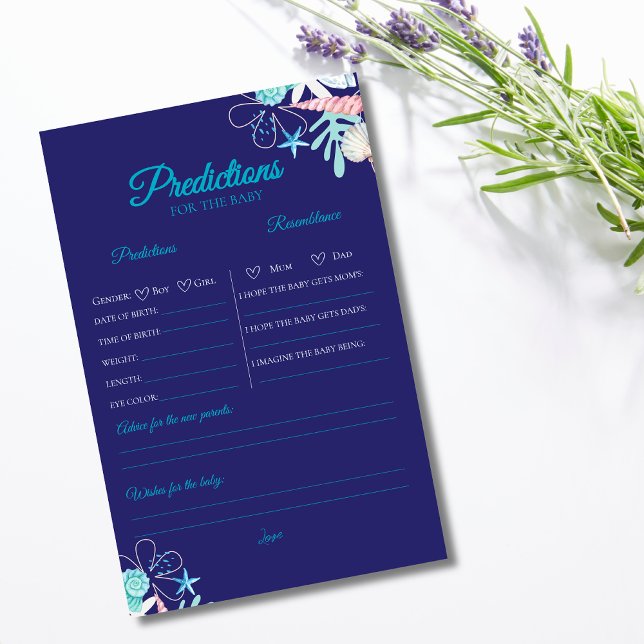 紫の小さな真珠の赤ちゃんシャワー予測ゲーム (クリエイターアップロード済み)