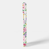 紫の小さな花のモノグラム Case-Mate iPhoneケース (裏面 / 左)