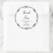 紫の小さな野花ありがとう ラウンドシール (バッグ)