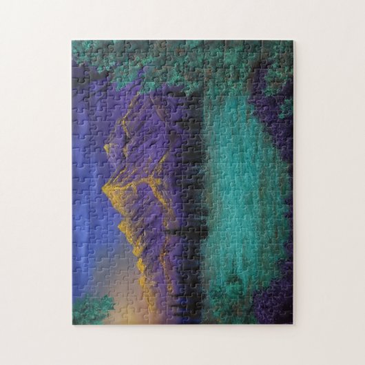 "紫の山々"風光明媚な風景パズル ジグソーパズル (縦)