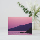 紫の山の日没のポストカード ポストカード (スタンド正面)