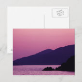 紫の山の日没のポストカード ポストカード (正面/裏面)