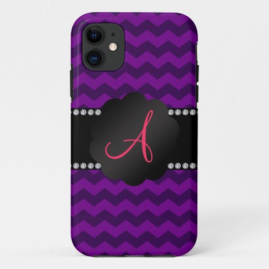 紫の山形モノグラム Case-Mate iPhoneケース (裏面)