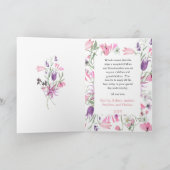 紫の山花母の日のおばあちゃん カード (内部)