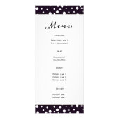 紫の山、針葉樹の結婚メニューカード ラックカード (裏面)