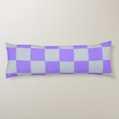 紫の市松模様にギンガム ボディピロー (裏面)
