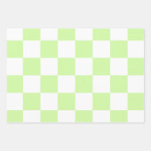 紫の市松模様にギンガム ラッピングペーパーシート (正面3)