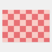 紫の市松模様にギンガム ラッピングペーパーシート (正面2)