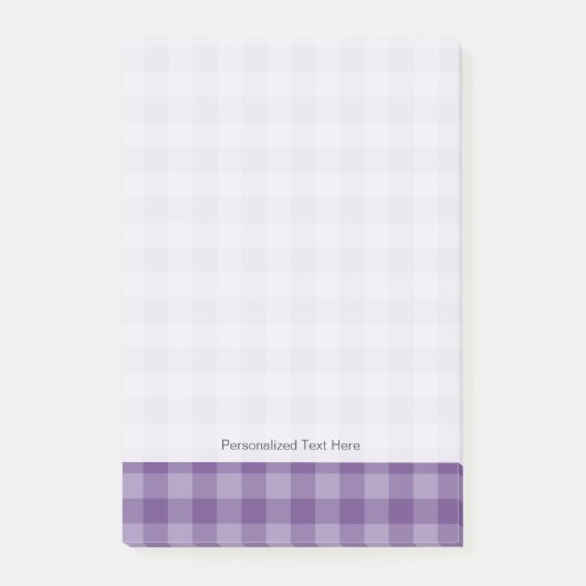 紫の市松模様に背景 ポストイット (正面)