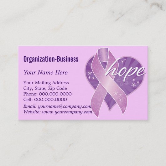 紫の希望 名刺 (正面)