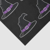 紫の帽子ハロウィンパターンの詳細の魔女の帽子 薄葉紙 (詳細)