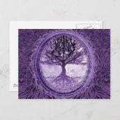 紫の平和な木 ポストカード (正面/裏面)