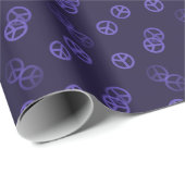 紫の平和のサインのパターン ラッピングペーパー (ロールコーナー)
