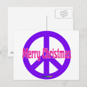 紫の平和のシンボル ポストカード (正面/裏面)