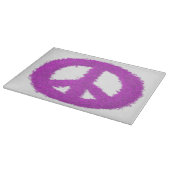 紫の平和サイン カッティングボード (角)