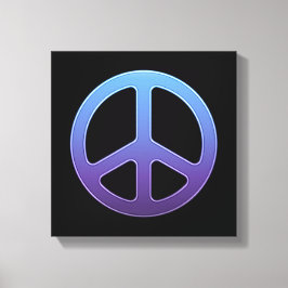 紫の平和サイン キャンバスプリント