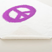 紫の平和サイン シェルパブランケット (3/4)