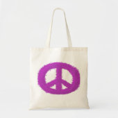 紫の平和サイン トートバッグ (正面)