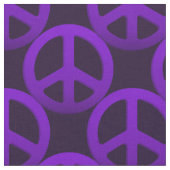 紫の平和サイン ファブリック (クローズアップ)