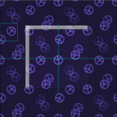 紫の平和サイン ファブリック (タイル)