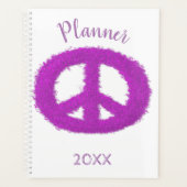 紫の平和サイン プランナー手帳 (正面)