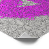 紫の平和サイン ポスター (角)