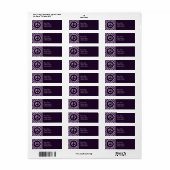 紫の平和サイン ラベル (フルシート)