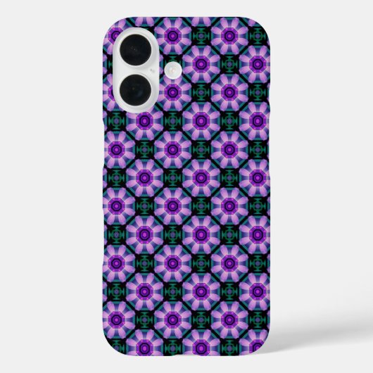 紫の幾何学フラワー Case-Mate iPhoneケース (裏面)