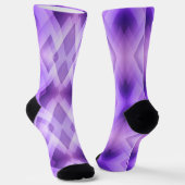 紫の幾何学的ダイヤモンド ソックス (傾斜あり)
