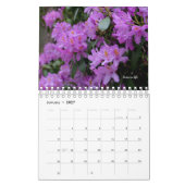 紫の庭の花 カレンダー (1月 2027)