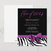 紫の弓（ゼブラストライプクラス2014） 招待状 (正面/裏面)