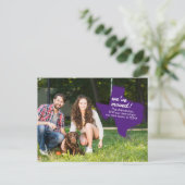 紫の引っ越しました-点々のあるテキサス州移動 ポストカード (スタンド正面)