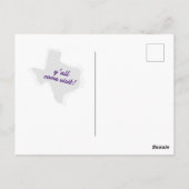 紫の引っ越しました-点々のあるテキサス州移動 ポストカード (裏面)