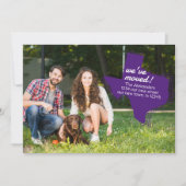 紫の引っ越しました-点々のあるテキサス州移動 案内状 (正面)