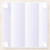 紫の影のストライプ ガラスコースター (裏面)