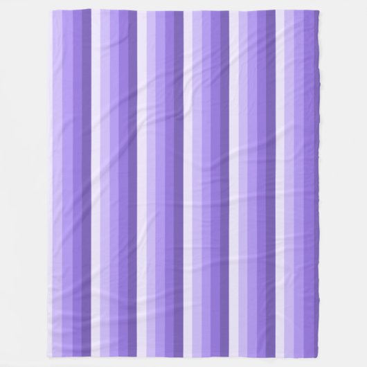 紫の影のストライプ フリースブランケット (正面)