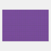 紫の応援ハート、ポンポン、メガフォンパターン ラッピングペーパーシート (正面2)