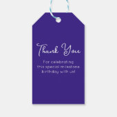 紫の応援55年55誕生日 ギフトタグ (裏面)