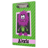 紫の怪物オングリーンストライプモンスター クリップボード (左)