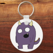 紫の怪物 キーホルダー (正面)