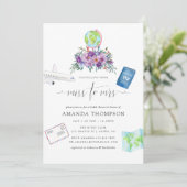 紫の恋しく思フローラへブライダルシャワー 招待状 (スタンド正面)