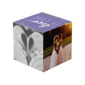 紫の恋は恋の金ゴールド紙吹雪-結婚の写真 フォトキューブ (裏面アングル)