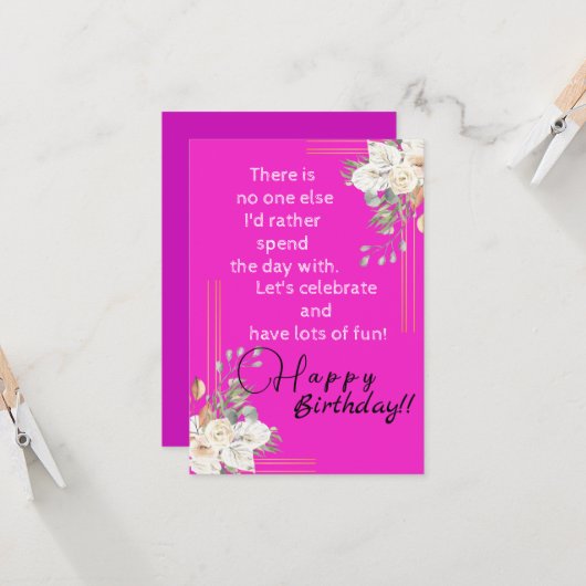 紫の恋人 カード (正面/裏面インサイチュ)