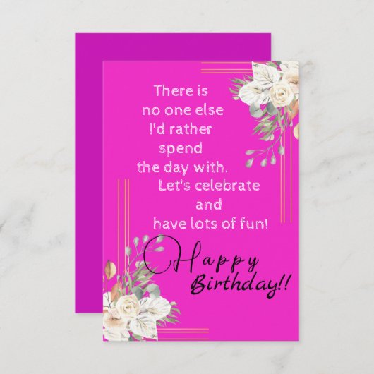 紫の恋人 カード (正面/裏面)