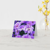 紫の情熱ありがとう カード (黄色い花)