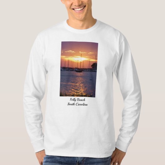 紫の情熱の夕日 Tシャツ (正面)