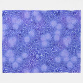 紫の情熱の毛布 フリースブランケット (正面(横))