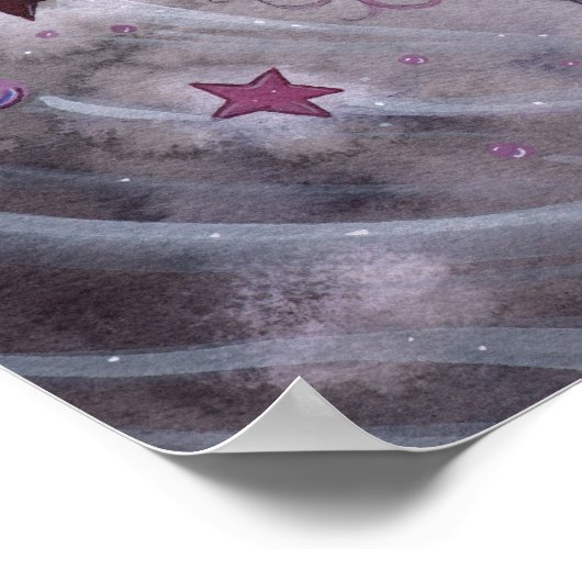 紫の情熱ゴシックの妖精のフェイリーポスター ポスター (角)